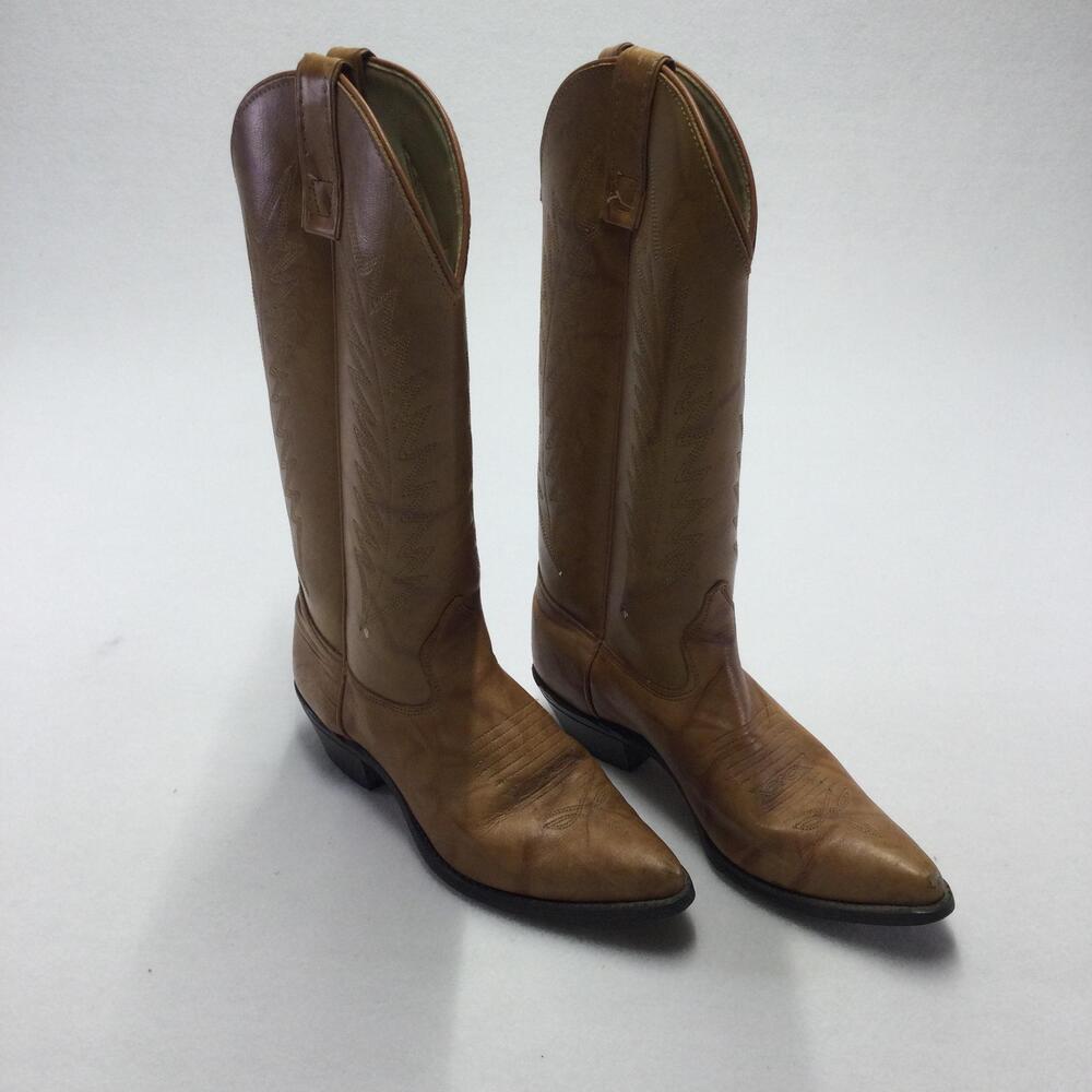 Cowboy Boots Womens Size 6 Brown Leather Western Pointed Toe Riding USA